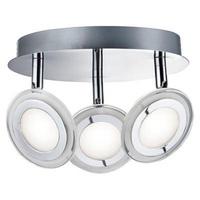 Searchlight 6923-3CC Frenzy 3 LED Disc Light Ceiling Spotlight in Chrome With Clear & Frosted Glass