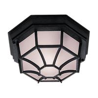 searchlight 2942bk outdoor ip54 hexagonal black flush porch lantern li ...