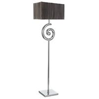 Searchlight 2084CC Swirl Floor Lamp in Chrome with Fabric Shade