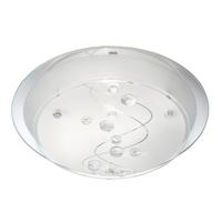 searchlight 3020 25cc flush ceiling light with frosted patterned glass