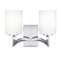Searchlight 4992-2CC Gina Wall Light with White Glass Shade