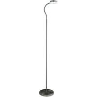 Searchlight 1061AB 1 Light LED Floor Lamp With Round Head In Antique Brass