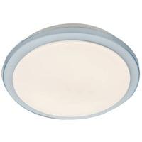 Searchlight 6934-35AZ Flush Ceiling Light In White Acrylic With Clear Blue Acrylic