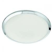 searchlight 7938 30cc flush ceiling light in chrome with frosted glass