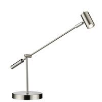Searchlight 4621SS 1 Light LED Table Lamp With Adjustable Cylindrical Head In Satin Silver