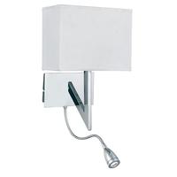 Searchlight 3299CC Chrome Switched Wall Light with Flexible LED Lamp