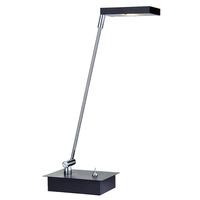 Searchlight 5567BK 12 LED Table Lamp With Square Shade In Black