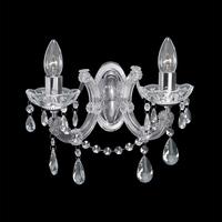 Searchlight 399-2 Marie Therese Chrome Crystal Wall Light