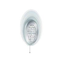 Searchlight 6482CC LED Oval Wall Light In Chrome With Frosted Glass
