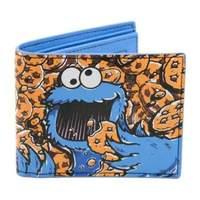 Sesame Street Cookie Monster Bi-fold Wallet Blue (mw176755ses)