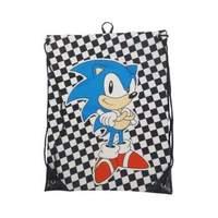 Sega Sonic The Hedgehog Drawstring Sonic Chequred Gymbag Black/white (ci179773seg)