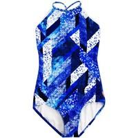 Seafolly Blue Swimsuit Children Indie Dreamer High Neck girls\'s Swimsuits in blue
