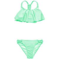 seafolly green swimsuit children pool party frill girlss bikinis in gr ...