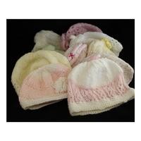 Set of 10 Hand-Knitted Hats (0-3 Months)
