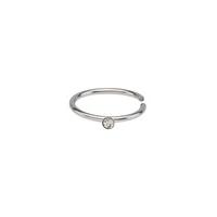 Set Gem Steel Split Ring - Size: 1mm x 8mm