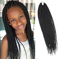 Senegal Braids Twist Braids Dark Black Hair Braids 20Inch Kanekalon 98g 35 Strands Synthetic Hair Extensions