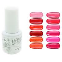 Sequins UV Color Gel Nail Polish No.1-12 (5ml, Assorted Colors)