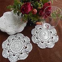 Set of 24 Pcs 20cm Round Handmade Crochet Table Doilies