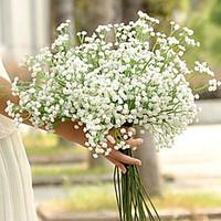 Set of 6 Wedding Babysbreath Flowers Bouquets for Lady (High:60cm, 120 Heads/pcs)