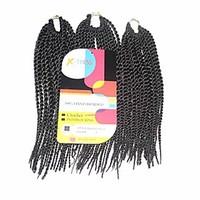 Senegal Twist Dark Brown Color 2 Synthetic Hair Braids 12inch Kanekalon 81 Strands 125g Multipal Pack for Full Heads