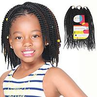 Senegal Twist Braids Black Color 1b Synthetic Hair Braids 12Inch Kanekalon 81 Strands 125g Multipal Pack for Full Heads