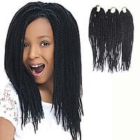 Senegal Twist Braids Black Color 1 Synthetic Hair Braids 12Inch Kanekalon 81 Strands 125g Multipal Pack for Full Heads