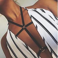 Sexy Elastic Black Band Body Chain Bikini Choker Necklace Women Bralette Top bra Harness Summer Beach Chocker Body Jewelry