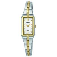 seiko solar ladies white dial two tone bracelet solar watch