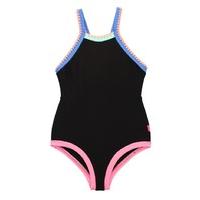 seafolly 1 piece black kids swimsuit festival surf