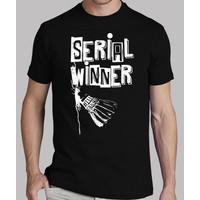 serial winner badminton black background