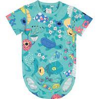 sea print baby bodysuit turquoise quality kids boys girls