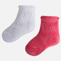 Set of 2 pairs of baby girl socks with openwork Mayoral