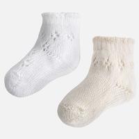 Set of 2 pairs of baby girl socks with openwork Mayoral