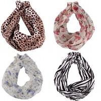 Set of 4 Magnetic Scarves Design - Patterned