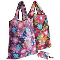 Set of three floral shopping bags