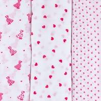 set of 3 newborn baby girl muslin cloths with prints mayoral