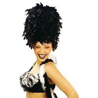 Sequinned Feather Headdress Black Accessory For Fancy Dress