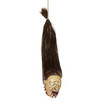 Severed Zombie Head With Brown Wig