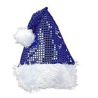 Sequin Santa Claus Hat - Blue
