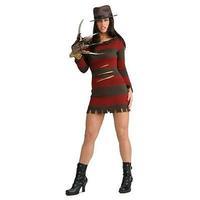 Secret Wishes 7150 Womens Miss Krueger Red Halloween Party Dress