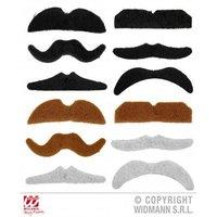 Set Of 12 Assorted Colour Moustache