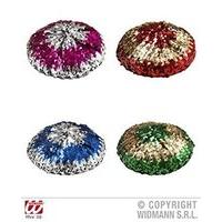 Sequin Basco - 2 Tone (blue/pink/green/red) Disguise Hats Caps & Headwear For