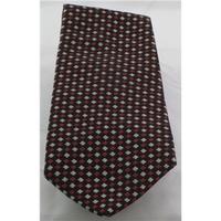 Selfridges black, red & white diamond patterned tie