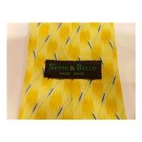 sette bello silk tie sunshine yellow with light blue fleck