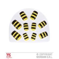 Set Of 10 Bumble Bee Fake Nails