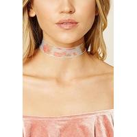 semi sheer floral choker