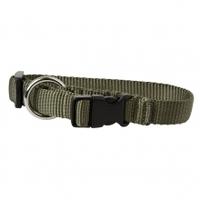 seeland dog collar in webbing green 60cm