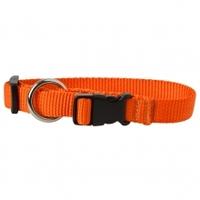 Seeland Dog Collar In Webbing, Orange, 40cm