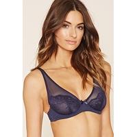 semi sheer lace underwire bra