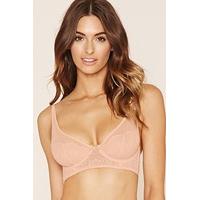 Semi-Sheer Lace Underwire Bra